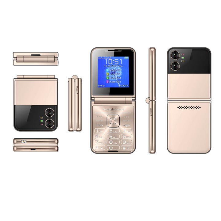 Flip 2G Телефон 2,6 дюйма Senior Cell Chone 2 Screen 1.3MP 4 картки SIM 4R — фото 8