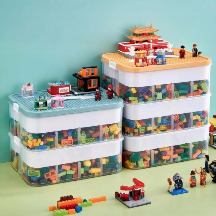 Контейнер для конструктора LEGO іграшки багатоярусний шаровий великий органайзер коробка — фото 6