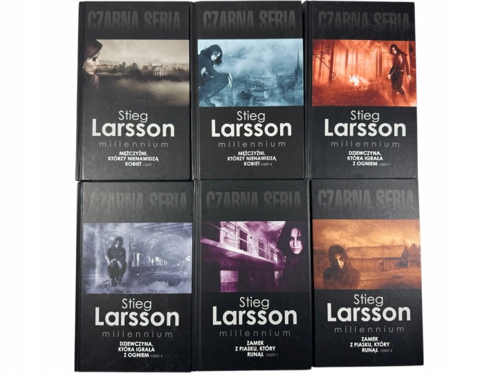 Zdjęcie egzemplarza: TWARDE / Saga Millennium / zestaw 6 książek / Stieg Larsson