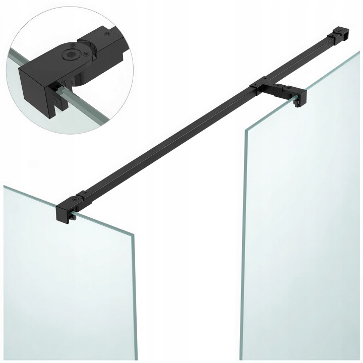 Křížový Podpěrný Reling Kabiny, Skleněná Stěna Sprchového Skla 90 CM