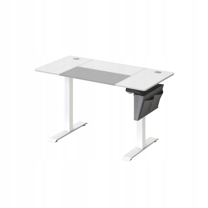 Elektrický psací stůl Songmics 120 cm bílý s holuby