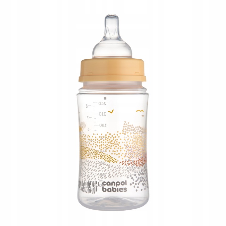 CANPOL пляшка антиколікова EasyStart MOUNTAINS з соскою 3 міс.+ 240 мл — фото 2