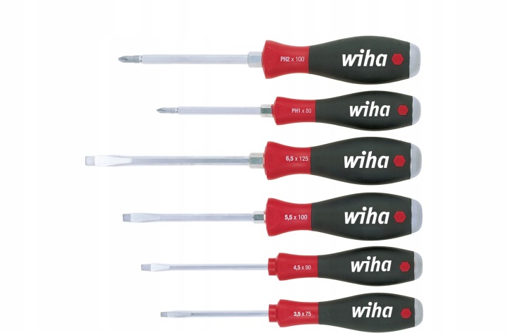 Sada 6 plochých šroubováků SoftFinish Phillips