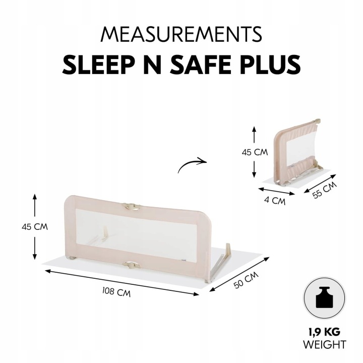 Hauck Sleep N Safe Плюс Бортик захисний для Ліжка Складана 108 см — фото 2