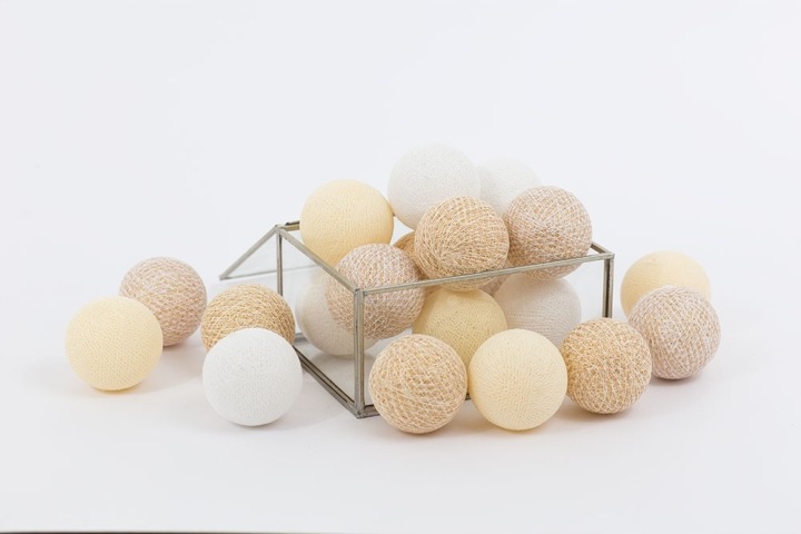 Набір лампочок Cotton Balls Різдвяний Золотий 10 куль