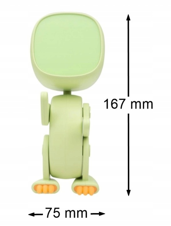 Будильник Електронний Годинник Цифровий ROBO Діно Зелений Кабель USB Ecolight — фото 5