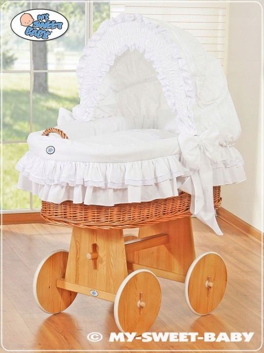 Кошик-колиска з капюшоном- Little Angel білий
