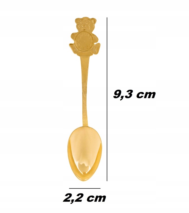 Золота ложечка подарунок на рочок, хрещення з гравіюванням срібляста позолочена 925 — фото 7