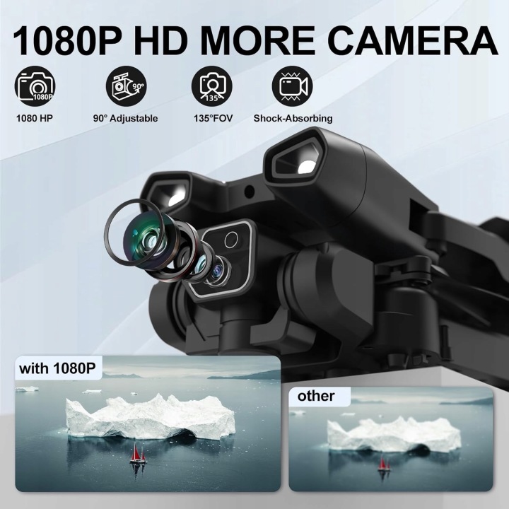 Складаний дрон розвивальний з двома камерами 1080p FPV перегляд наживо дітей (після повернення) — фото 2