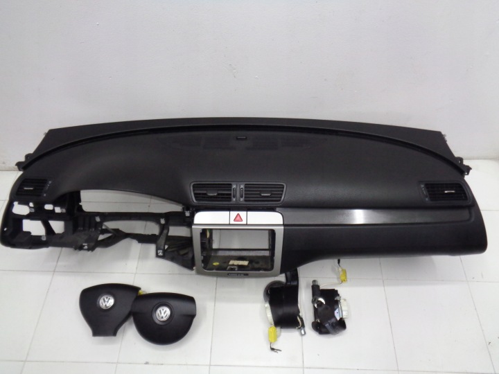 VW PASSAT B6 dashboard console airbags tension belts KOMPLET
