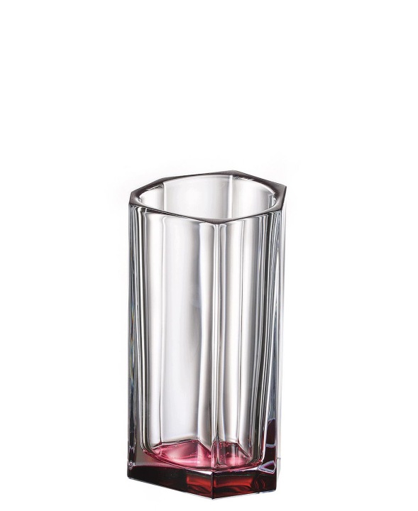 Bohemia Bazalt Pink Bottom Váza 250 MM