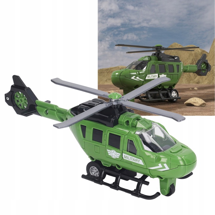 Модель гелікоптера DIECAST імітований стопу DIECAST інерція літак N3 — фото 10