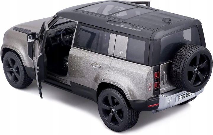 Land rover defender 110 2022 bburago 1:24 сріблястий — фото 7