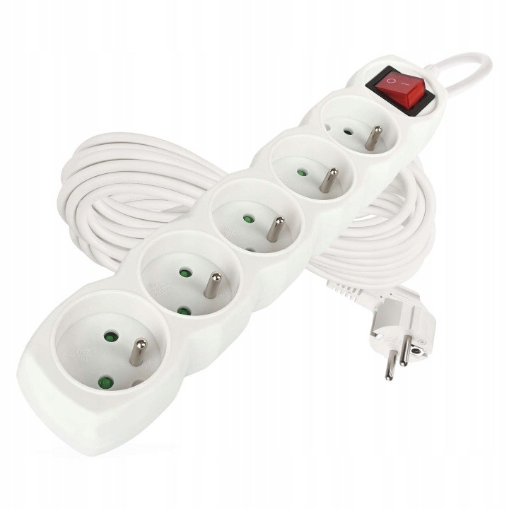 Emos prodlužovací kabel 10 m, 5 zásuvek, vypínač