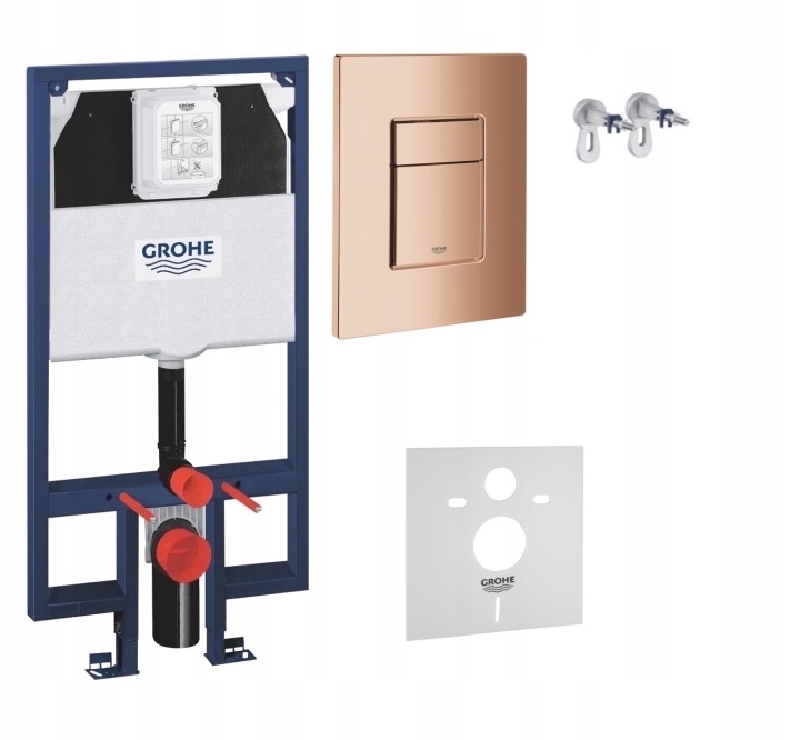 Kompletní podomítkový Wc set 5v1 – stojan Grohe Slim tlačítko
