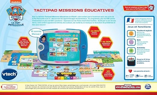 VTech Щенячий Патруль TactiPad Планшет Розвивальний для Дітей ,Стіл для Дітей 3+ — фото 5