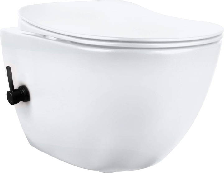 Deante Wc mísa s bidetem, baterie Peonia bílá, nero CBP_6WNW