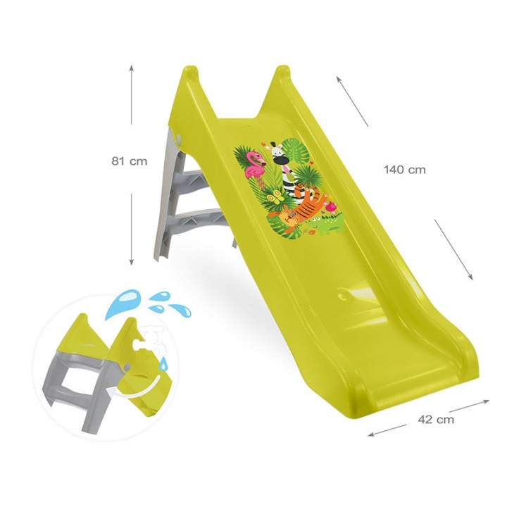 Гірка для дітей садова водна для саду льодянка 140 см MOCHTOYS — фото 2