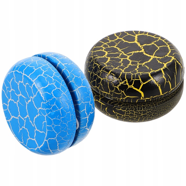 2 шт. Портативний Візерунок Тріщини Дерев'яні Yo-Yos - Ідеальна Іграшка Для Вправ Для Дітей — фото 4