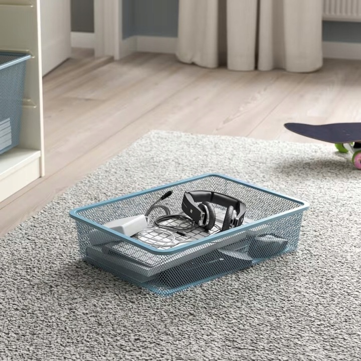 IKEA TROFAST Сітчаста коробка синій 42x30x10 см — фото 2