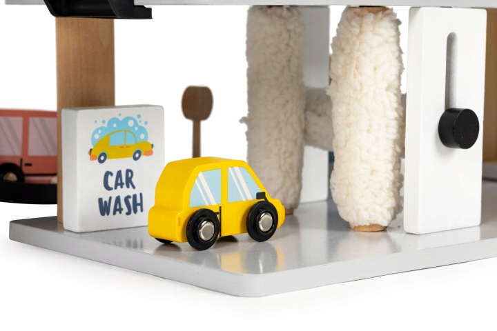 Великий дерев'яний гараж з ліфтом + машинки ECOTOYS — фото 7