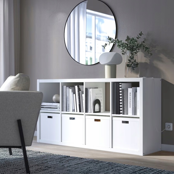 Стелаж Ikea Kallax 77 см x 147 см x 39 см білий — фото 6