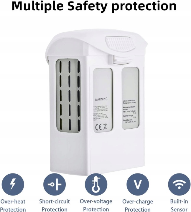 5870 мАг Акумулятор для дрона DJI Phantom 4/4 Advanced/4 Pro/4 Pro V2.0/4 RTK — фото 3