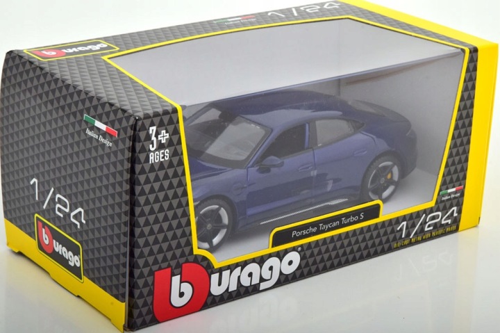 Porsche Taycan Turbo S Синій 1:24 Bburago 18-21098 — фото 5