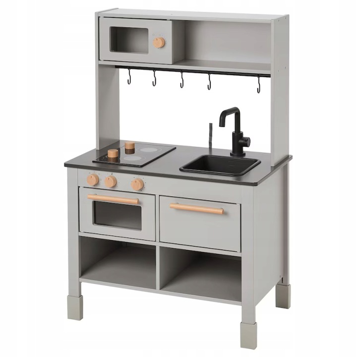 IKEA SILLTRUT Кухня для дітей для гри, сірий, 68x40x100 см