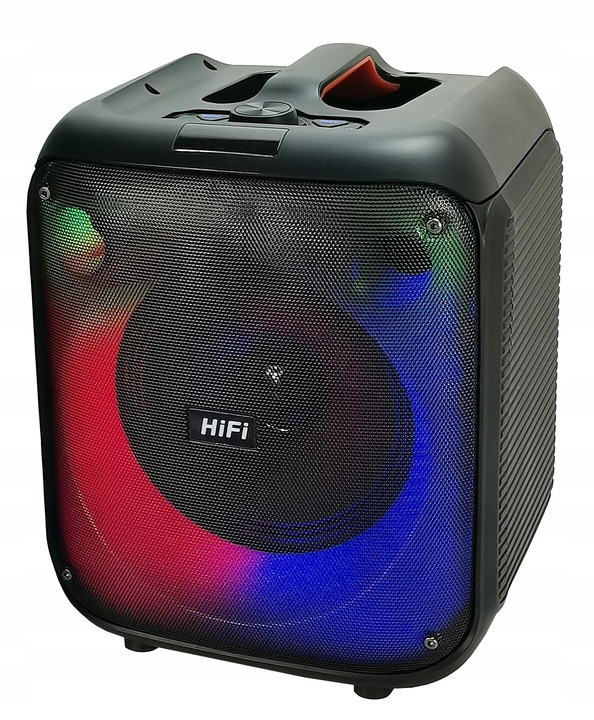 Mobile Bluetooth Speaker FM Column + Remote Control Wireless Karaoke Microphone Color black