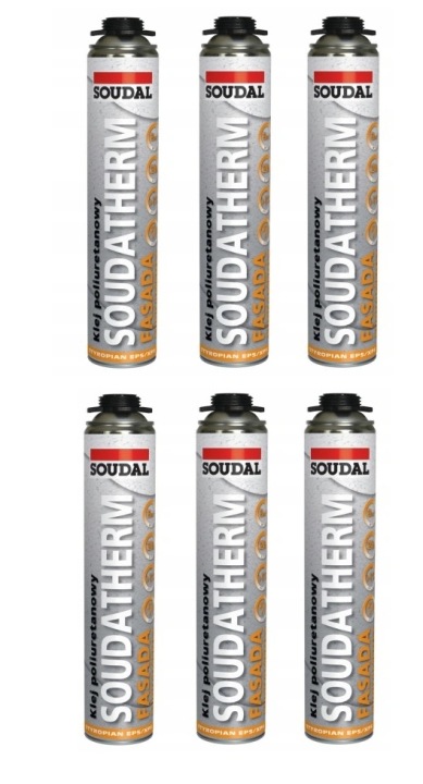 Soudal Lepicí polyuretanová pěna Soudatherm Fasáda 750 ml 119243 6 ks