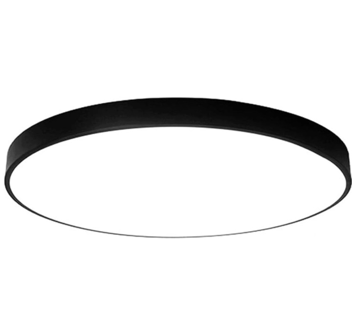 Stropní Svítidlo Nástěnný Led 40 cm Kulatý Černý 40W 3400lm 4000K Neutrální bílá barva
