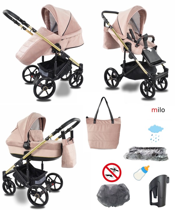 WÓZEK DZIECIĘCY MILO набір 2 в 1 + адаптери MAXI COSI CYBEX AVIONAUT XLander — фото 8