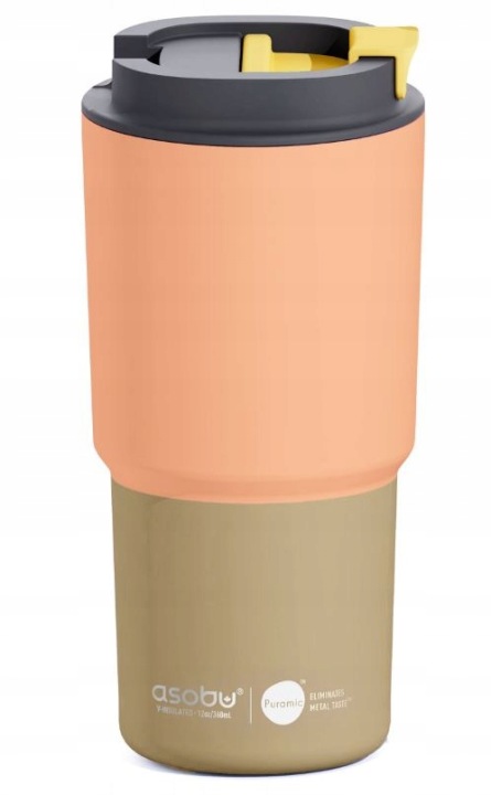 Termohrnek 12h do auta Asobu 650 ml, keramická měděná izolace