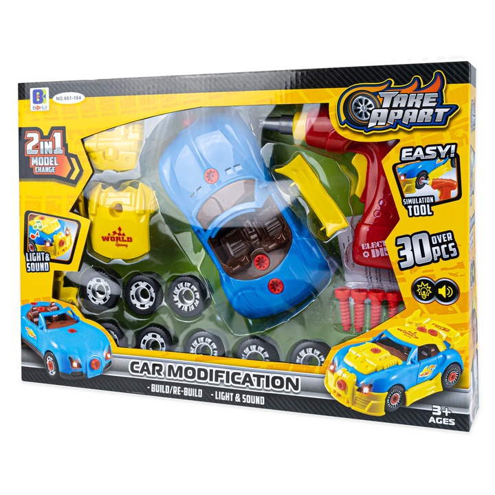 INTERACTIVE AUTO FOR TURNING AND UNSCREWING EDUCATIONAL TOY FOR CHILDREN Model Take Apart