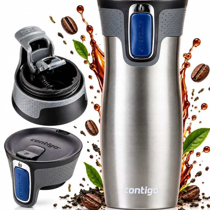 Termohrnek Contigo West Loop 2.0 vzduchotěsný do auta ocelový 470 ml