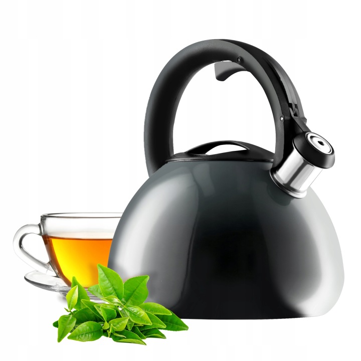 Konvice Na Plyn/indukce Konvice S Píšťalkou 2,6L Tradiční Šedá Ocelová