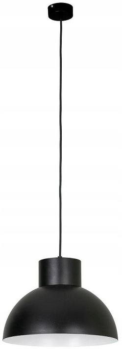 Závěsná lampa Works Černá Kovová Stínidlo 1xE27 38 Cm Stropní Svítidlo Pokoj