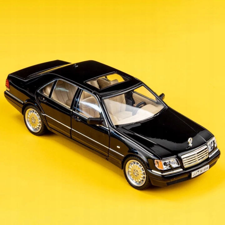 Mercedes-Benz S320 W140 1:24 модель авто металевий вогні led звук чорний — фото 2