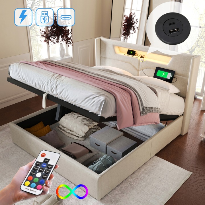 Calounena-LED-postel-140x200-s-USB-C-a-osvetlenim