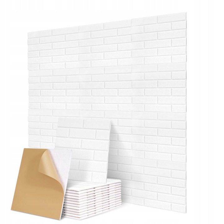 Akustické Panely Cihlový Design Samolepicí Bílé Odolné Proti Korozi