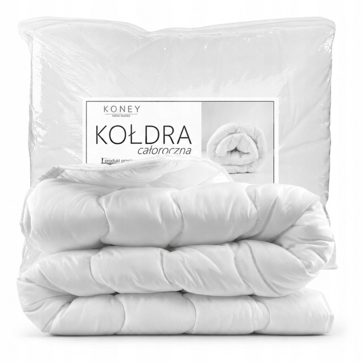 Celoroční Přikrývka Antialergická 200x220 Teplá Prodyšná Polská Koney