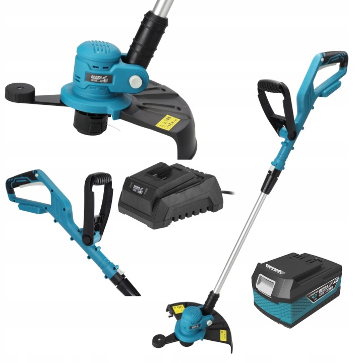 Set Vyžínač 18V, šířka 300 mm Dedra DED7090 4AH DED7034 Nabíjení