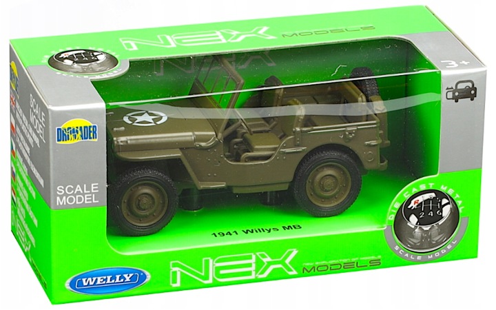 JEEP WILLYS MB 1941 WILLIS вілліс WYLLYS авто модель військова металева WELLY — фото 2