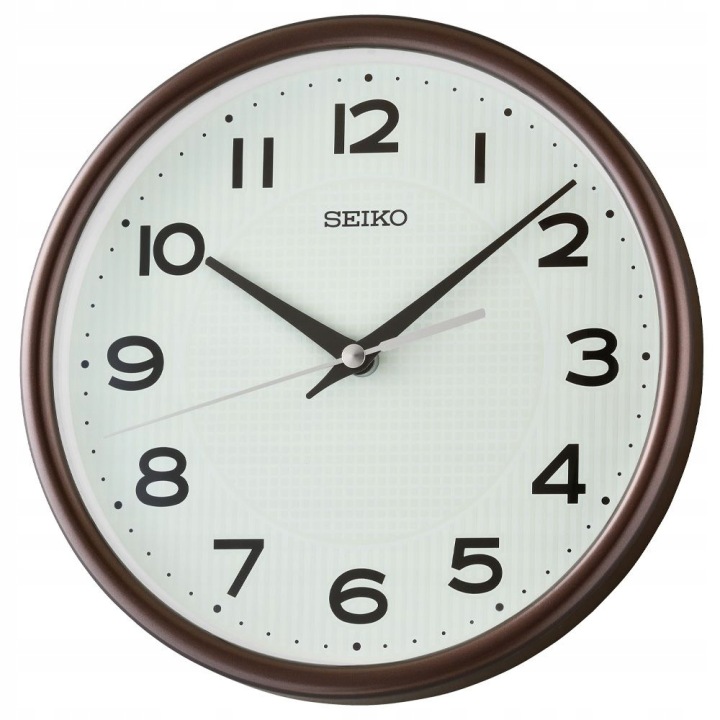 Hnědé Podsvícené Japonské Stolní Nástěnné Hodiny Seiko QXA836B 21,5 cm
