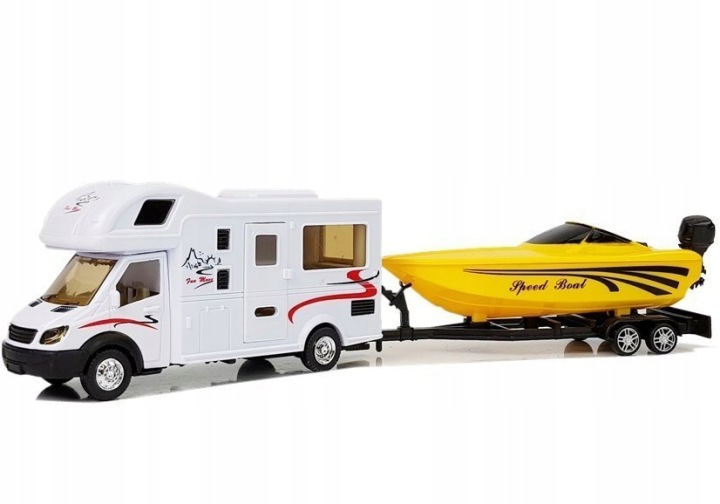 Camper з моторним човном і приводом інерційним 1:48 — фото 2