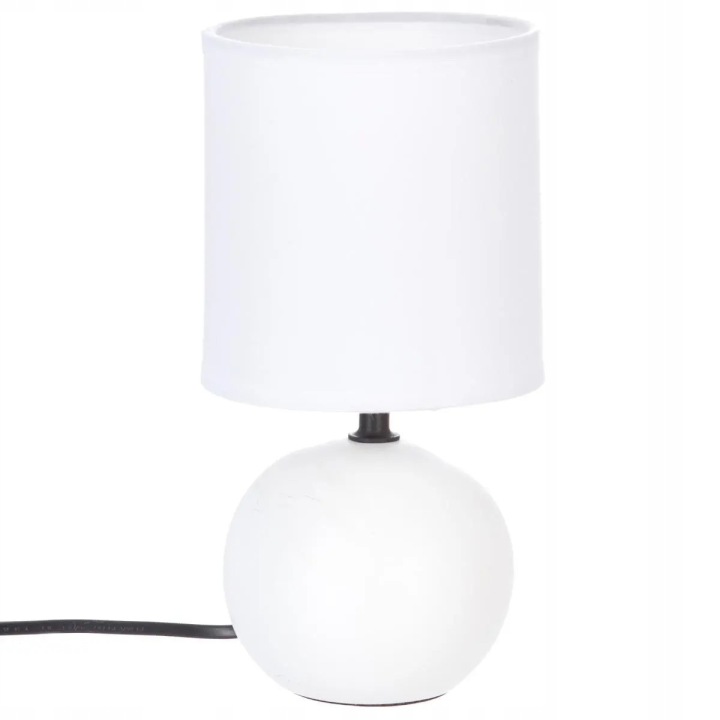 LAMPKA NOCNA BIAŁA CERAMICZNA DO SYPIALNI STOŁOWA LAMPA BIURKOWA NOWOCZESNA