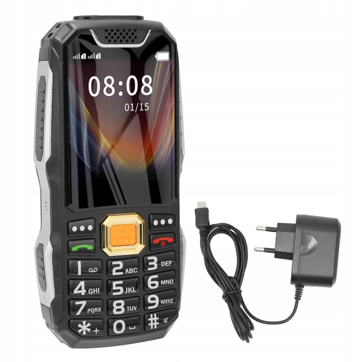 Великий кнопка 2G Senior Телефон Dual SIM картка 2400 мАг розблокована 7 А — фото 5