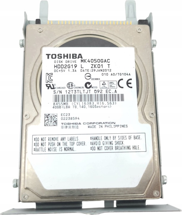CITROEN C5 III X7 NG4 DYSK TWARDY radio navigation devices HDD 40 GB MK4050GAC