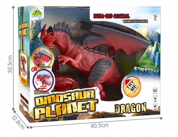INTERACTIVE REMOTE CONTROLLED DINOSAUR YAWNING ON PILOT DRAGON FOR CHILDREN Number of pieces 1 pcs